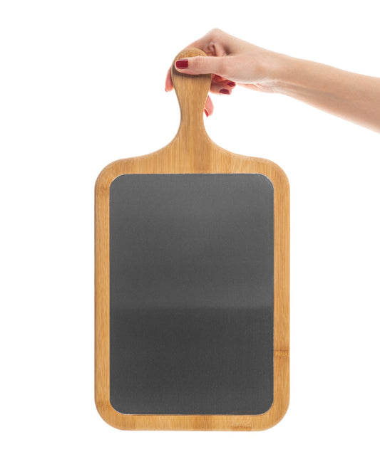 Paslanmaz Çelik Yüzeyli Bambu Kesme Tahtası – Saplı & Sapsız Modeller